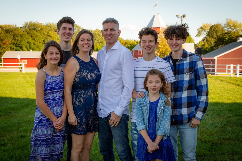 Billie Jane and Kendall Leckie with their family, owners of Diamond Valley Cottage Rentals on White Lake near Ottawa